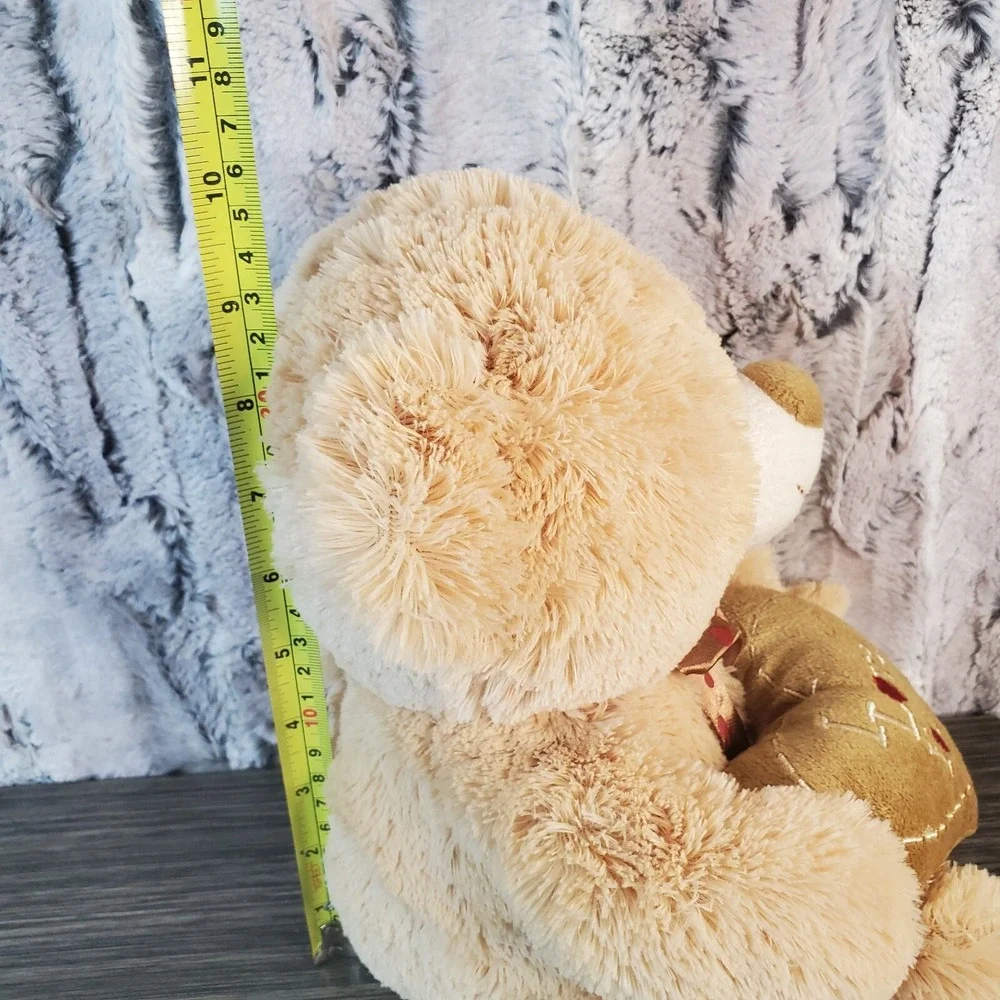 Best Made Toys Tan Beige Teddy Bear I LOVE YOU Plush Heart 9.5